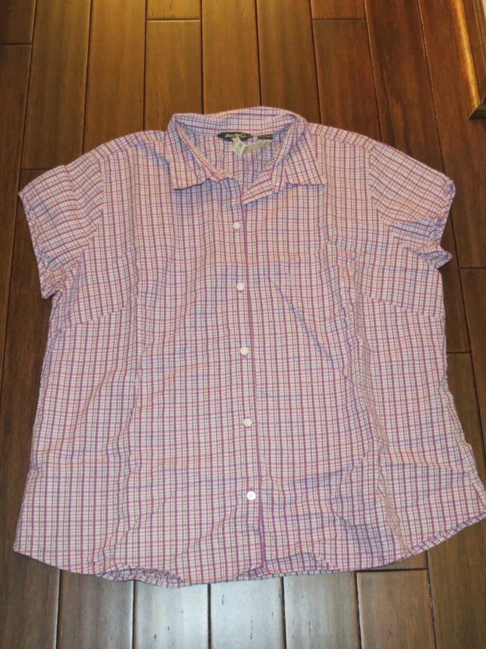 NEW WITH TAG AND VINTAGE Eddie Bauer Women’s XXL Seersucker Shirt